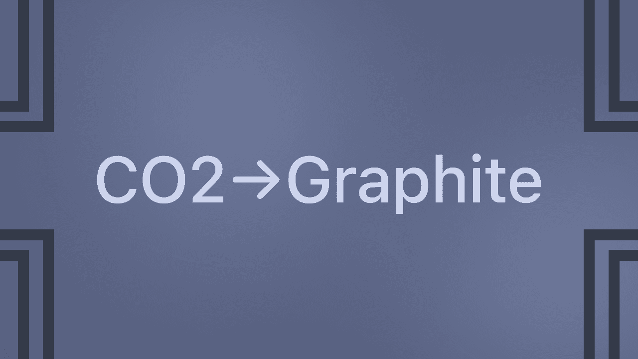 Converting CO2 to Graphite